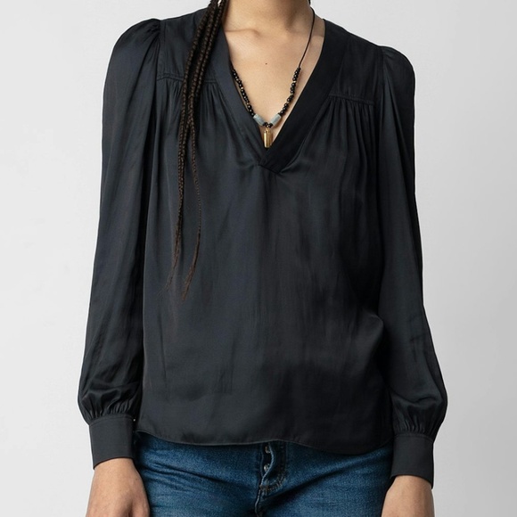 Zadig & Voltaire - Telia Satin  Blouse - Picture 1 of 13